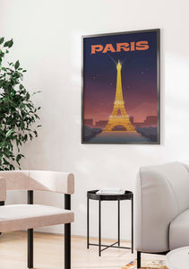 Paris Night Poster 