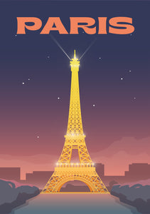 Paris Night Poster 