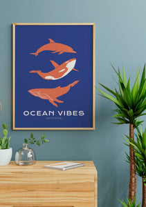 Ocean Vibes: Dolphin, Orca and Whale