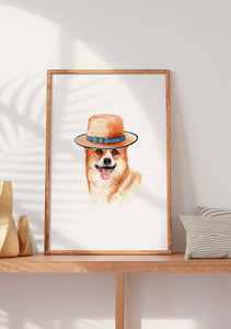 Perro con sombrero