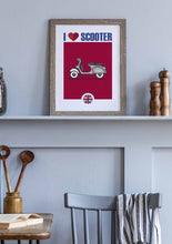 Load image into Gallery viewer, i love scooter red
