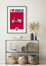 Load image into Gallery viewer, i love scooter red
