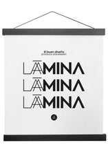 Load image into Gallery viewer, Percha de madera negra 51cm montaje con imán (50x50) - Laamina
