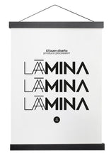 Load image into Gallery viewer, Percha de madera negra 51cm montaje con imán (50x70) - Laamina
